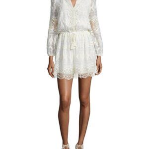 Joie Bittern Embroidered-Lace Dress xs